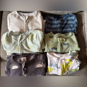Baby Lot Of 12month old footless onesies for play or bedtime.